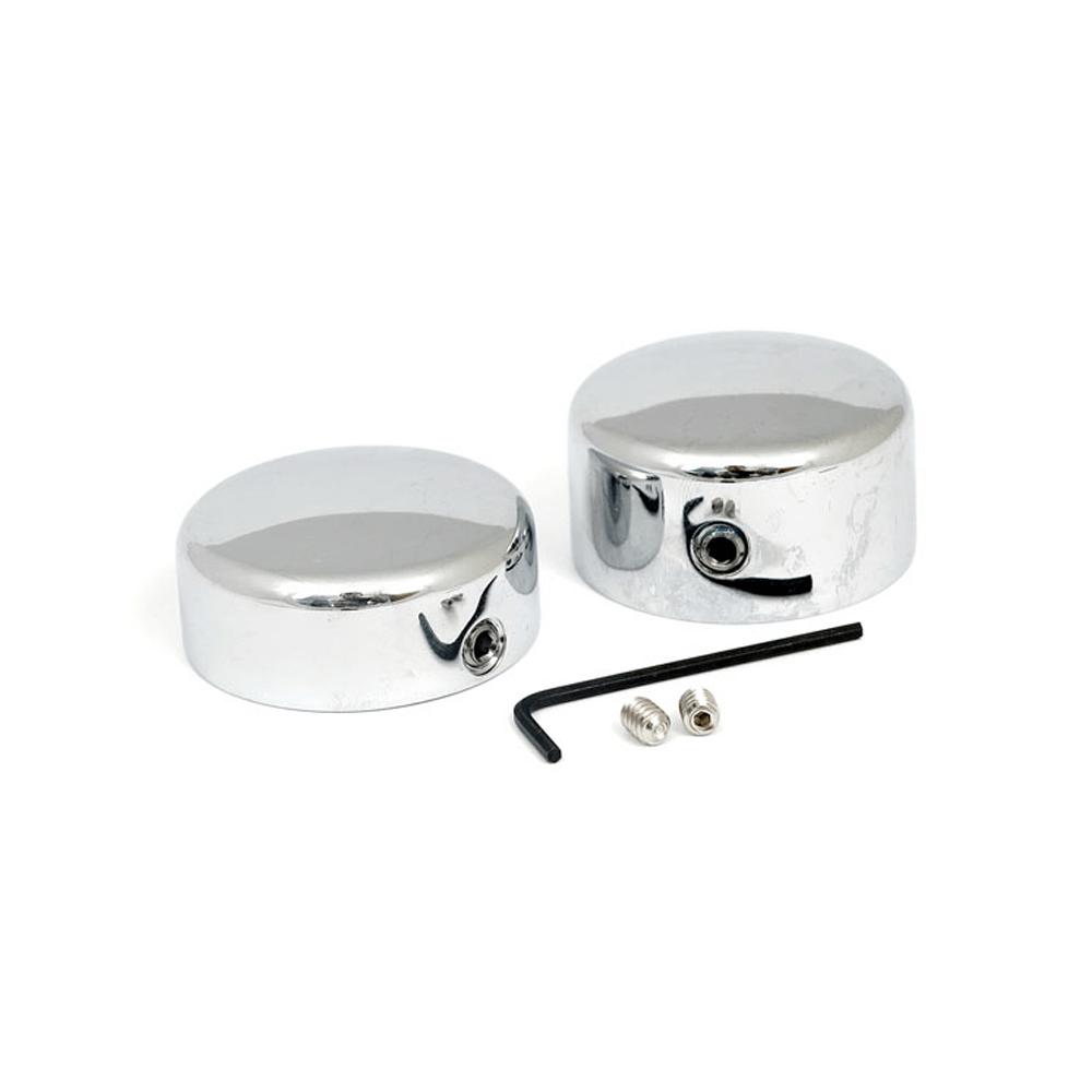 Drag Specialties Chrome Swingarm Pivot Bolt Covers For Harley-Davidson Softail (2000-2007)