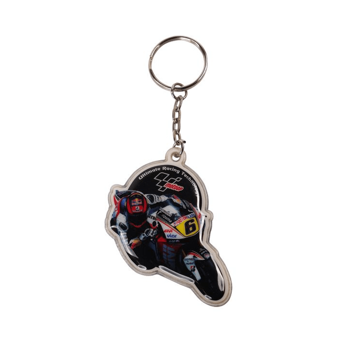 Printed PVC Motorcycle MotoGP Key Ring Fob 2012 Bradl #6 MGPKEY91