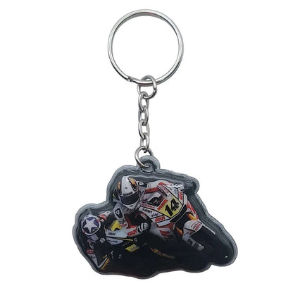 Printed PVC MotoGP Key Ring Fob Randy Depuniet #14 MGPKEY70