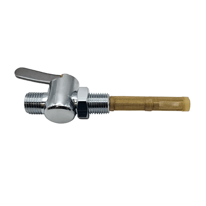 Classic British Motorcycle Petrol Tap Chrome flat lever with filter (Main) BC39977