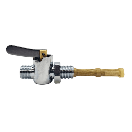 Classic British Motorcycle Petrol Tap Chrome flat lever with filter (Main) BC39977