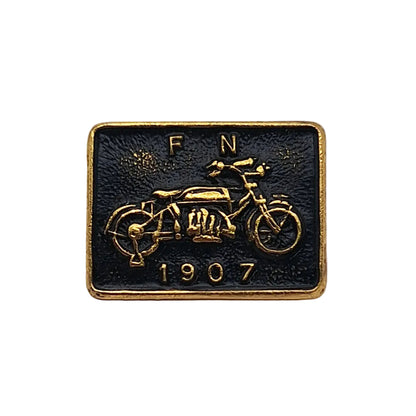Motorcycle Gift Enamel Geniune Gomm Pin Badge FN 1907 Black Gold BC40120