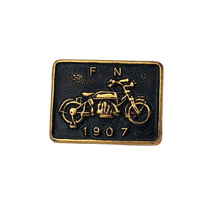 Motorcycle Gift Enamel Geniune Gomm Pin Badge FN 1907 Black Gold BC40120