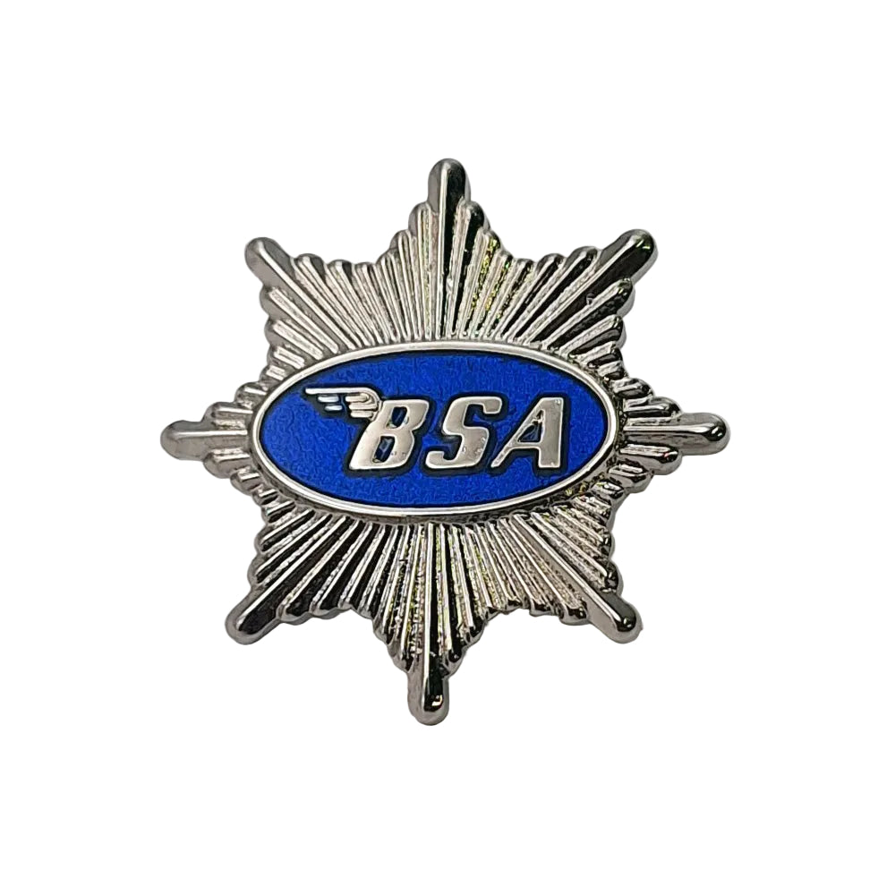 BSA Star Motorcycle Gift Enamel Pin Badge. Approx 2cm Diameter. BC40128