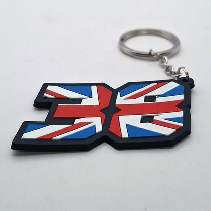 Motorcycle Merchandise Official VR46 Bradley Smith 38 Key Ring Fob BC40753