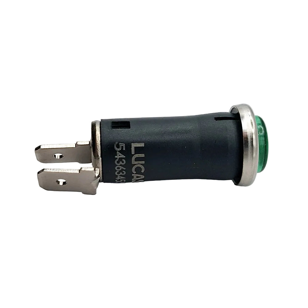 Genuine Lucas Classic Headlamp Warning Light, Green (Round Type) BC40947