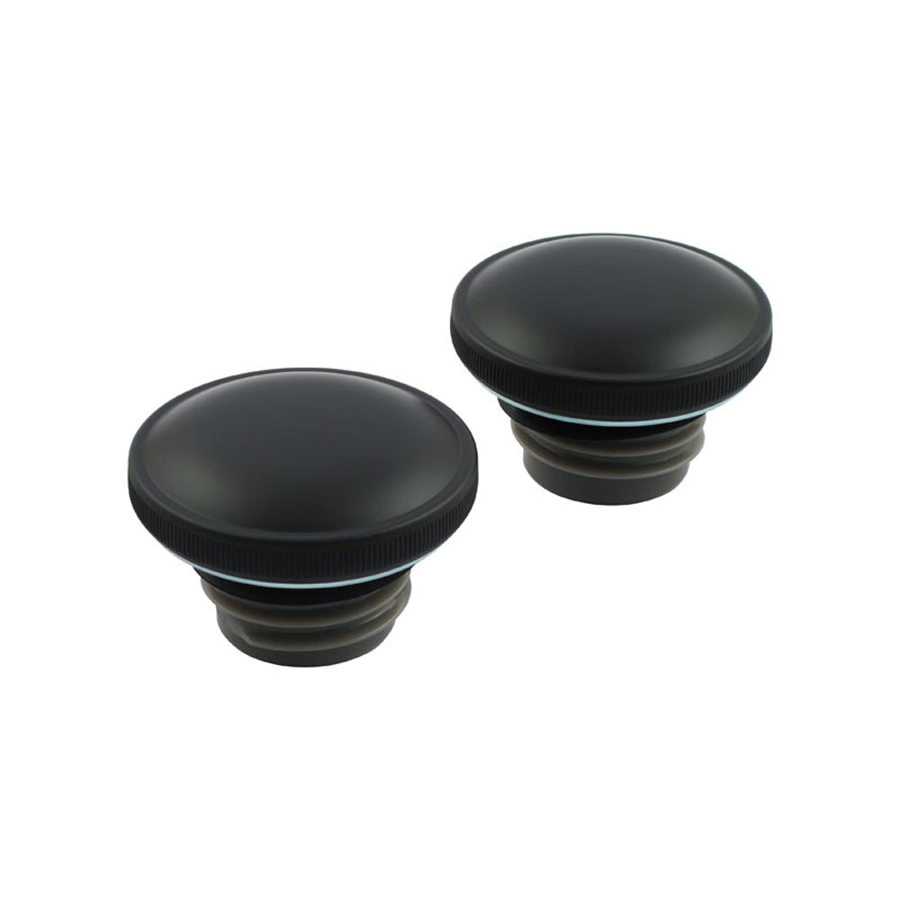Harley Davidson Matt Black Fuel Petrol Gas Cap Set, Screw-In. 96-99 H-D BC42817