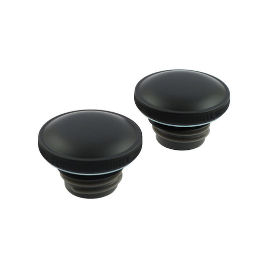 Harley Davidson Matt Black Fuel Petrol Gas Cap Set, Screw-In. 96-99 H-D BC42817