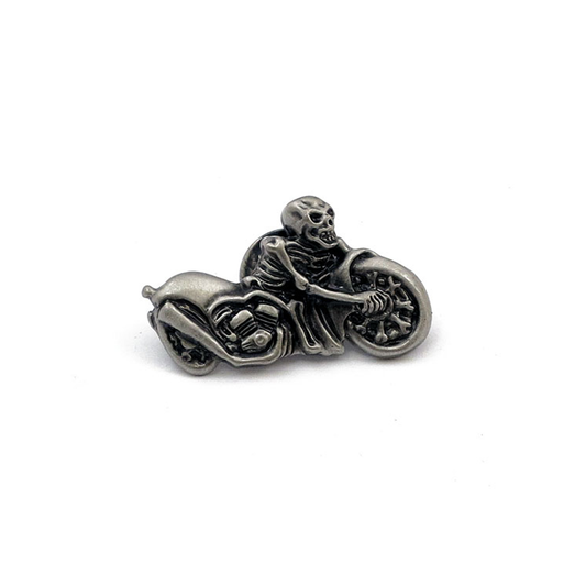 Motorcycle Bad Bones Skeleton Bike Biker Pin Badge BC42932