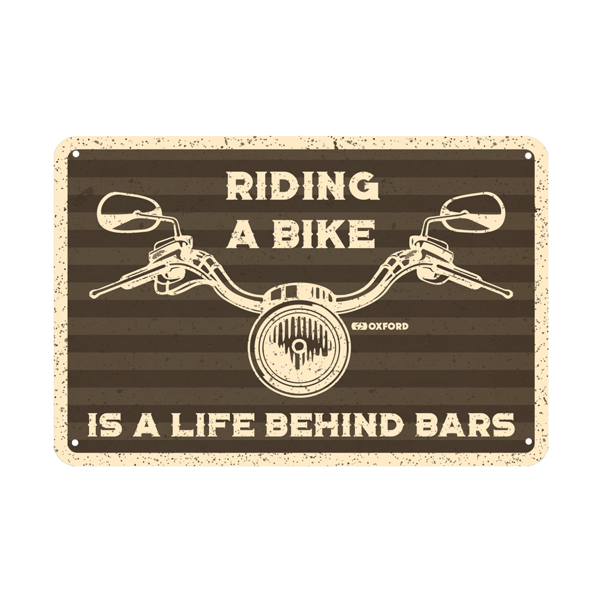 Oxford Motorcycle Novelty Garage Metal Sign: Life Behind Bars OX374