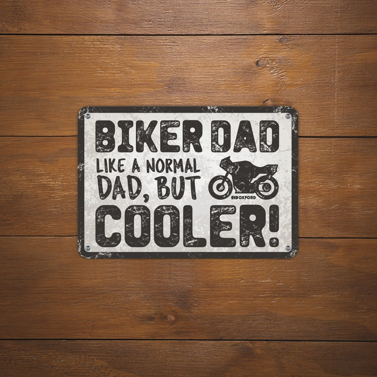 Oxford Motorcycle Novelty Garage Metal Sign: Biker Dad OX347