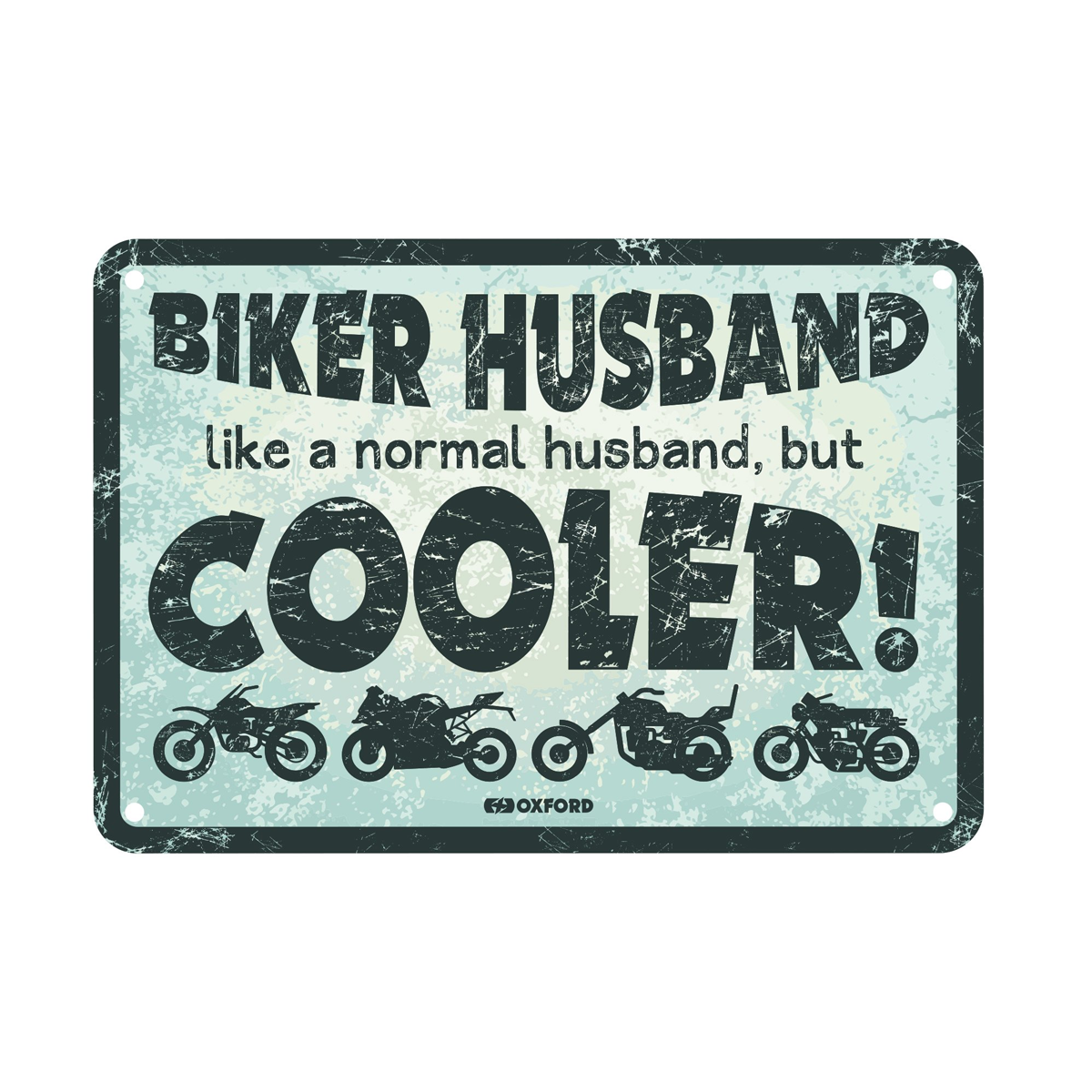 Oxford Motorcycle Novelty Garage Metal Sign: Biker Husband OX349