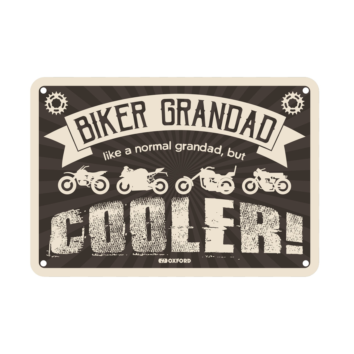 Oxford Motorcycle Novelty Garage Metal Sign: Biker Grandad OX346