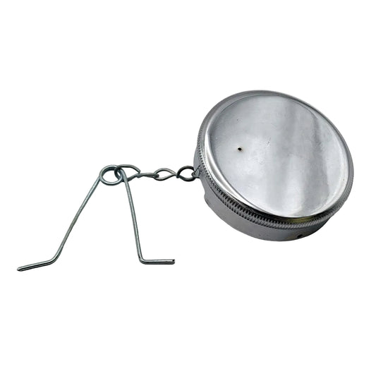 Classic Motorcycle Flat Top Fuel Petrol Gas Cap 2.5" With Chain (1950's-1980's) BC43315