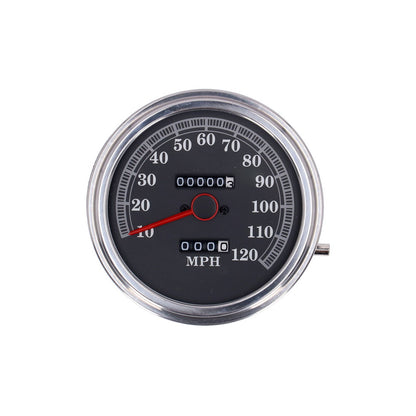 Harley Davidson FL Speedometer, '85-Up Face', Black. 2:1 mph BC43589