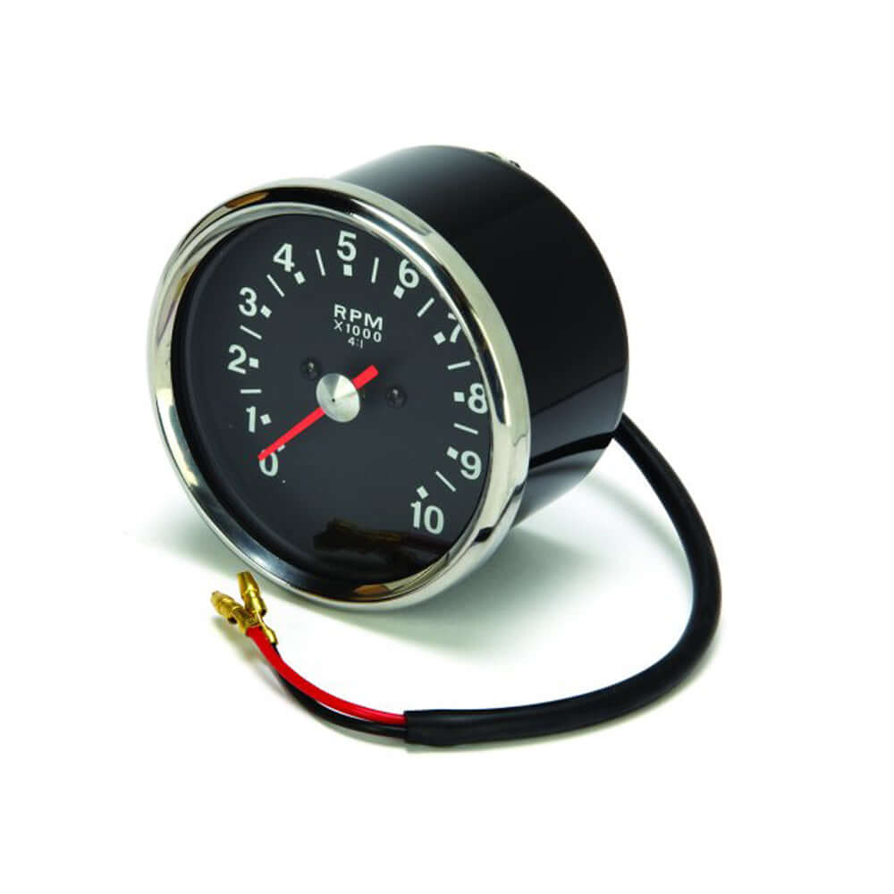 Tachometer Black, (1970-78), With Bulb & Socket Holder. Drive Ratio 4-1. BC43625