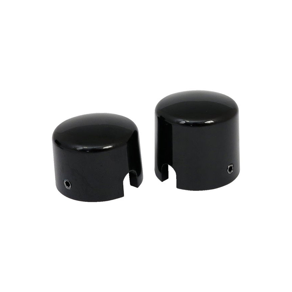 Harley Davidson Rear Axle Nut Cover Kit, Black. 00-07 Softail BC43877