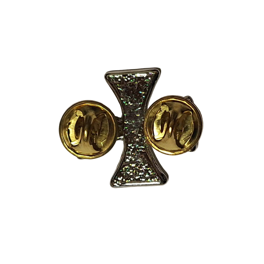 1 Biker Maltese Cross Motorcycle Pin Badge Silver BC43892