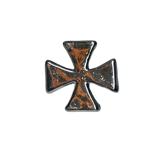 1 Biker Maltese Cross Motorcycle Pin Badge Silver BC43892