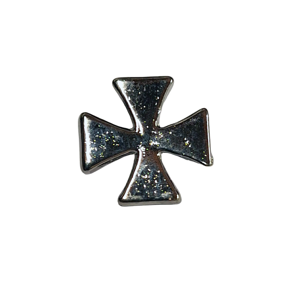 1 Biker Maltese Cross Motorcycle Pin Badge Silver BC43892