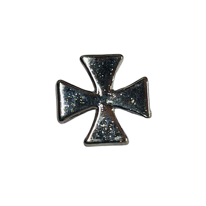 1 Biker Maltese Cross Motorcycle Pin Badge Silver BC43892