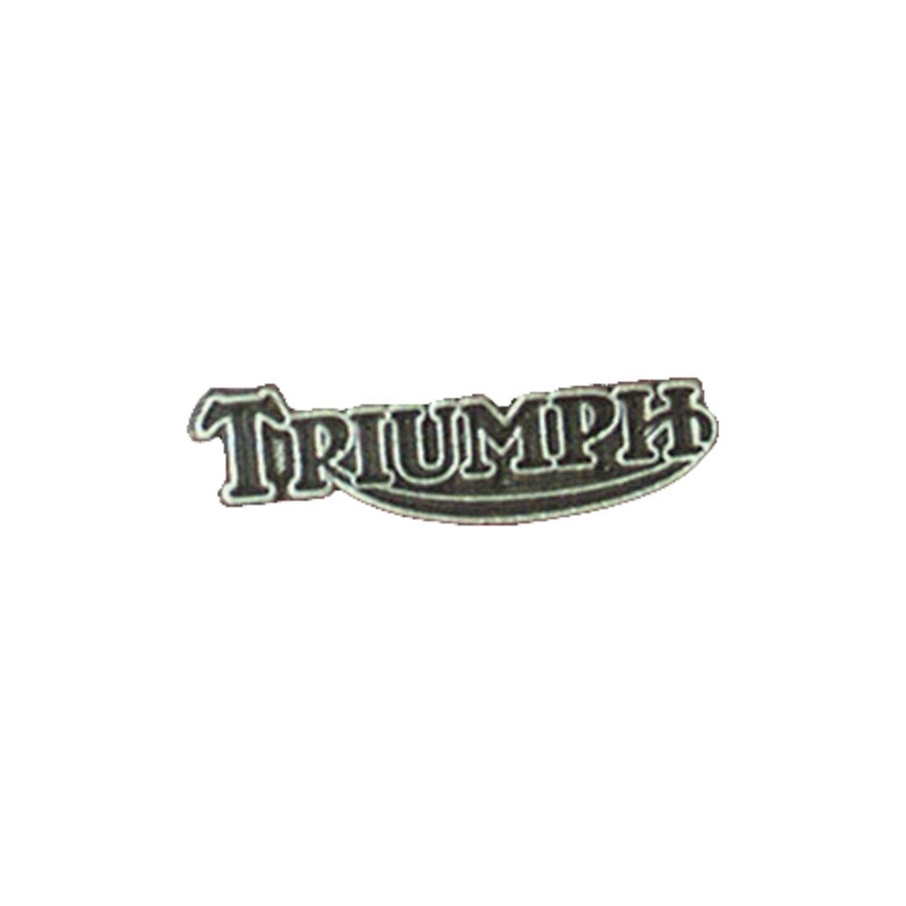 1 Biker Triumph Motorcycle Pin Badge Silver & Black BC43895