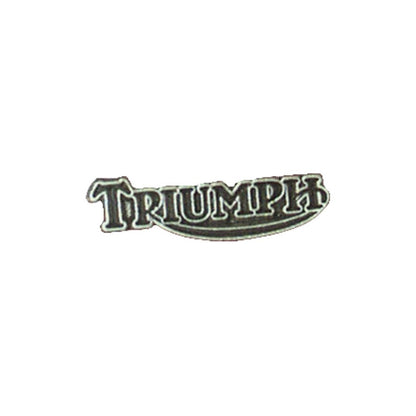 1 Biker Triumph Motorcycle Pin Badge Silver & Black BC43895