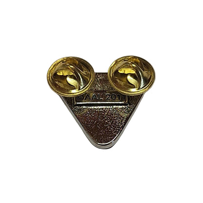 1 Biker Triumph Triangle Motorcycle Pin Badge Silver & Black BC43899