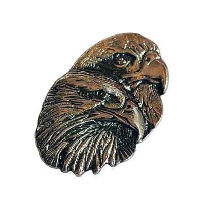 1 Biker Double Eagle Motorcycle Pin Badge Silver & Black BC43902