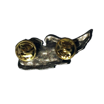 1 Biker V-Twin Eagle Wing Motorcycle Pin Badge Silver & Black BC43903