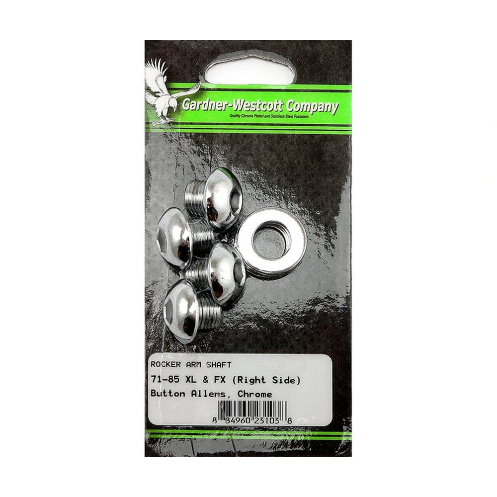 GW, Harley Davidson Rocker Shaft End Plug Set. OEM Style. 71-85 XL; 71-84 Shovelhead BC43914