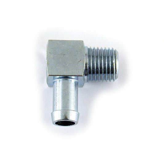 Harley Davidson Oil Hose Fitting 90 Degrees. 1/4" NPT to 3/8" Chrome FLT; FXR; Softail BC43960