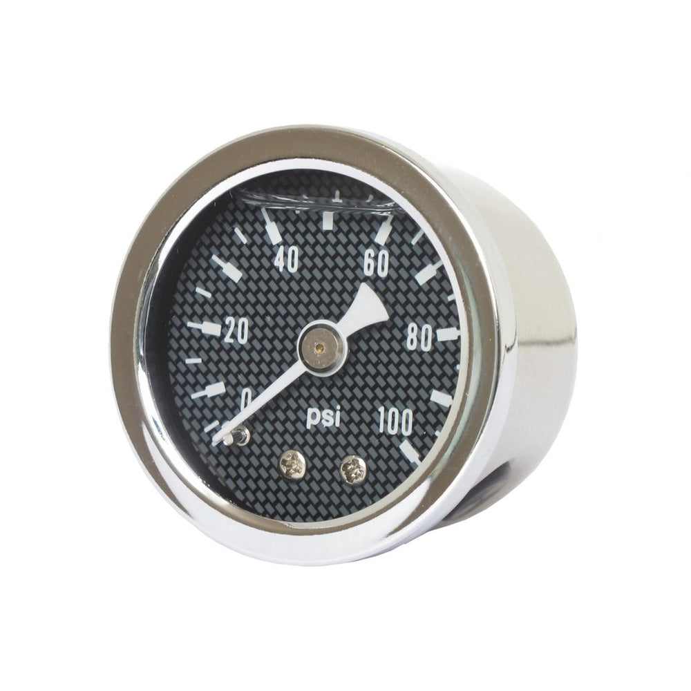 Marshall Harley Davidson Oil Pressure Gauge, 0-100 PSI. Stainless Housing BC43973