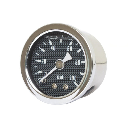 Marshall Harley Davidson Oil Pressure Gauge, 0-100 PSI. Stainless Housing BC43973