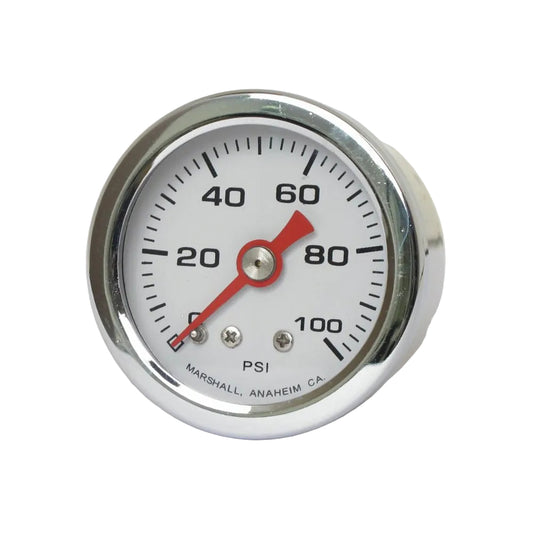 Marshall Harley Davidson Oil Pressure Gauge, 0-100 PSI. Stainless Housing BC43979
