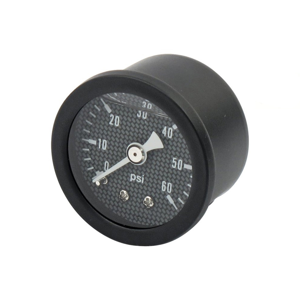 Marshall Harley Davidson Oil Pressure Gauge, 0-60 PSI. Black Housing BC43986