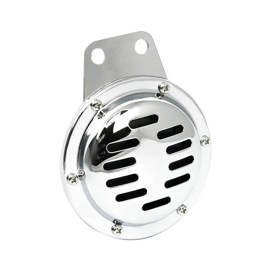 Harley Davidson 4" Custom Horn. 12-Volt. Horizontal Slotted. Chrome BC44042