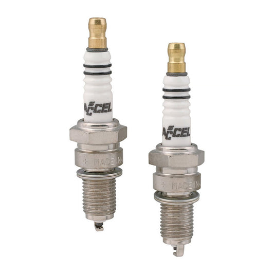 Accel, U-Groove Platinum Spark Plug Set. 14mm. L78-82 FL; L78-79 FX; 84-99 Evo BT BC44163