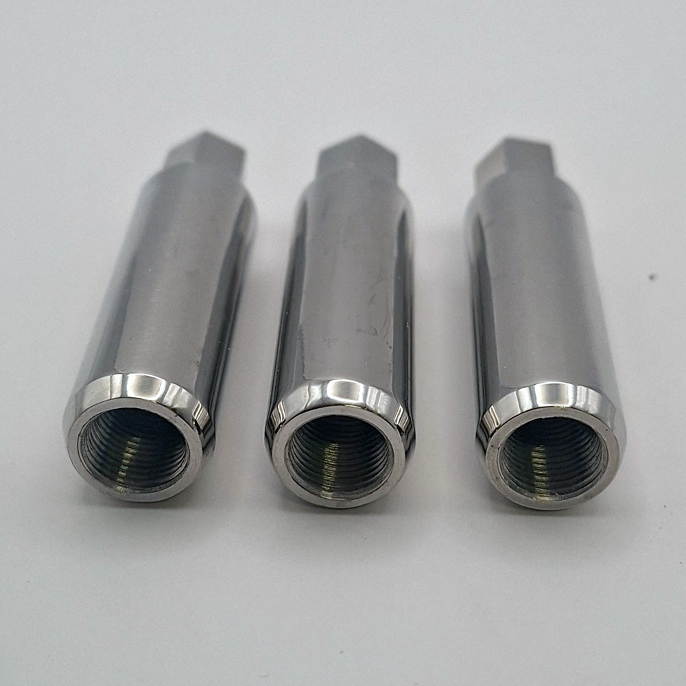 Set of 3 Stainless Steel Norton Rear Brake Drum Sleeve Nuts (26tpi BSC/CEI) BC44287