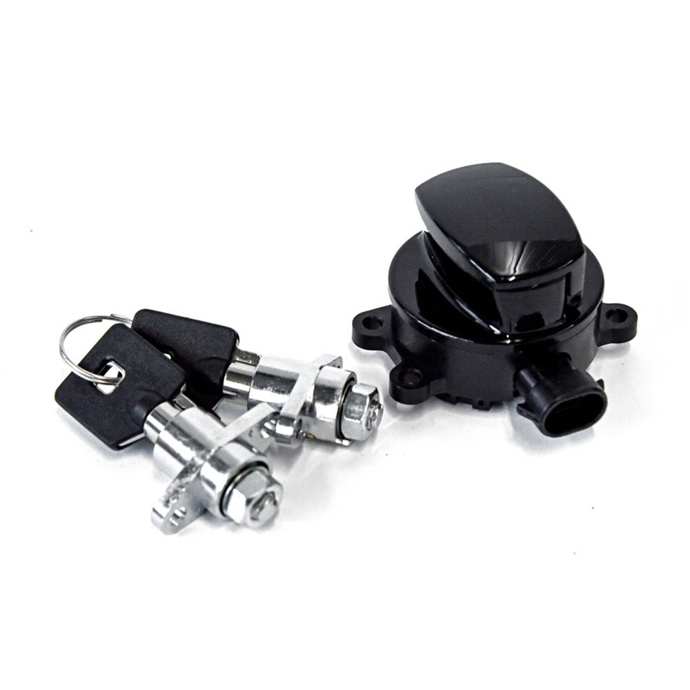 Harley Davidson FLHR Ignition Switch & Saddlebag Lock Kit. Black BC44517