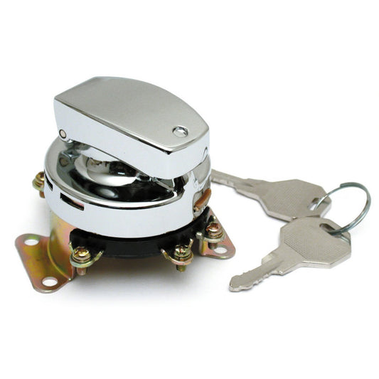Harley Davidson FL Style Ignition Switch. 6-Pole, Flat Key. 73-95 FL, FX, FXWG BC44520