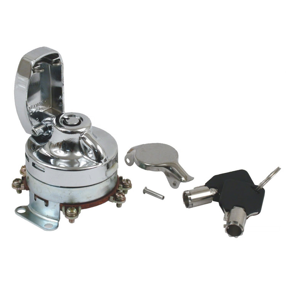 Harley Davidson FL Style Ignition Switch 'Electronic' Round Key 73-95 FL, FX, FXWG BC44522