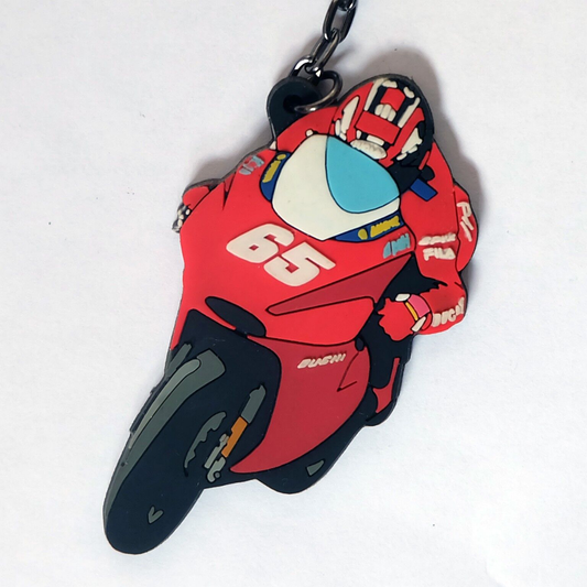 Rubber Motorcycle MotoGP Key Ring Fob MGPKEY05 Loris Capirossi 65 BC4972