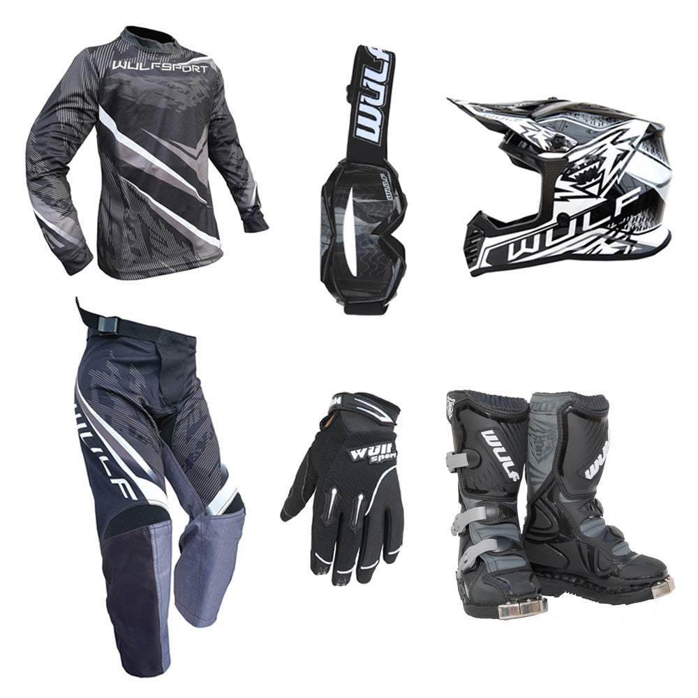 Kids MX Wulfsport 2026 WARHAMMER Motocross Black Mega Set #12