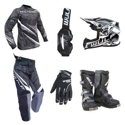 Kids MX Wulfsport 2026 WARHAMMER Motocross Black Mega Set #12