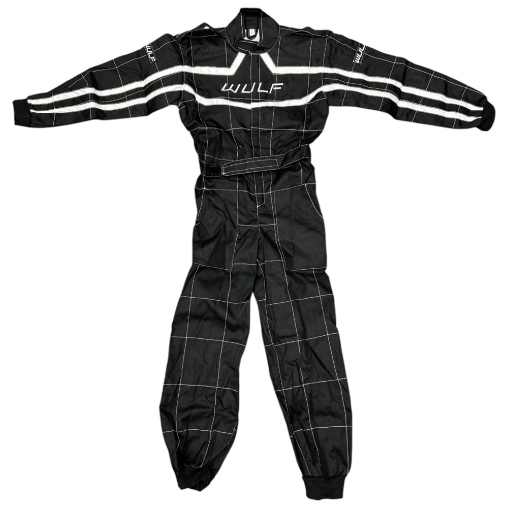 Kids Wulfsport MX Quad Motocross Overall, Helmet & Neck Brace Black Set #O3