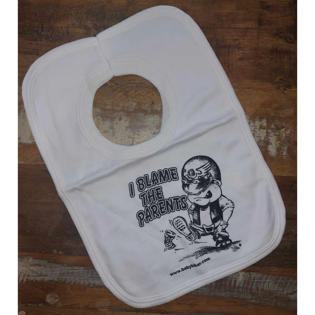 I Blame The Parents Pull Over Baby Biker Bib