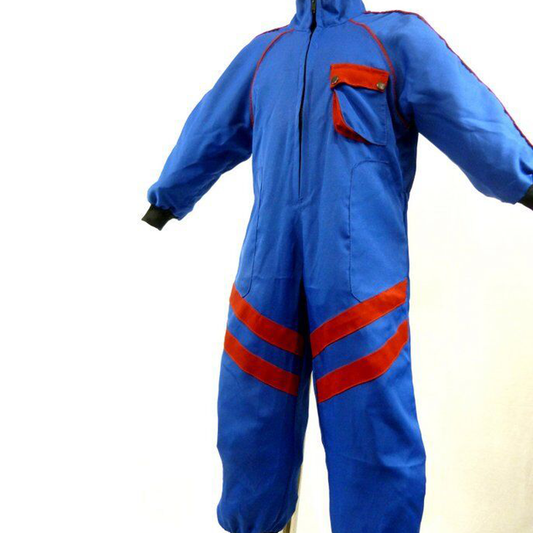 Kids Pit Crew MX Quad Mechanic Style Childs Speed Demon Overalls Blue / Red