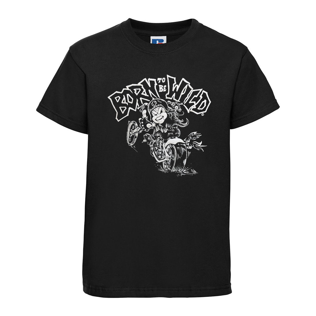 Baby Biker - Born To Be Wild - Kids Toddler Baby Black T-shirt