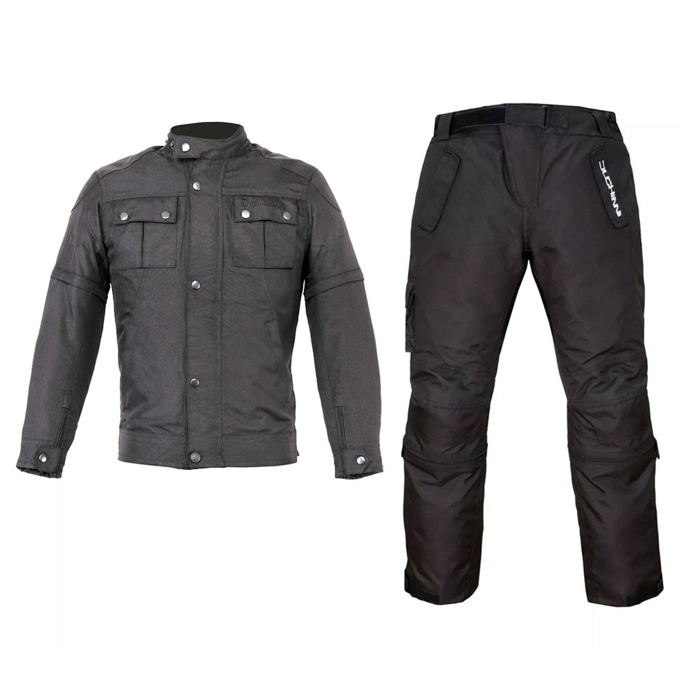 Duchinni Kids Motorcycle Black Sniper Jacket & Imola Trousers Bundle Kit